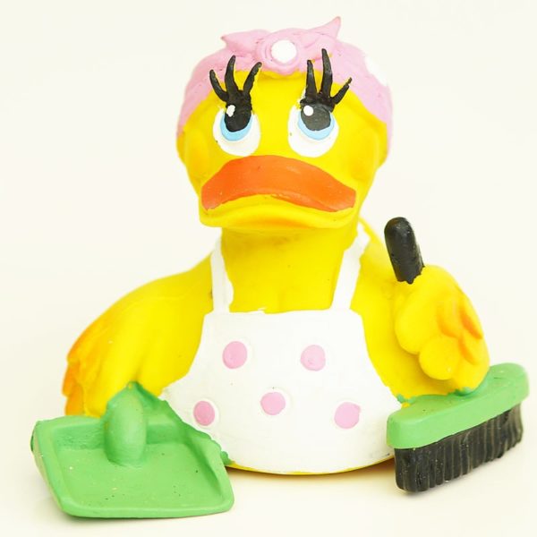Badeente Frieda Frühjahrsputz